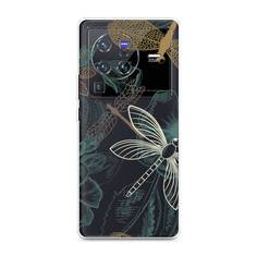 Силиконовый чехол "Тени стрекоз" на Vivo X80 Pro Awog