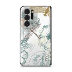 Силиконовый чехол "Тени стрекоз" на Oppo Find N Awog