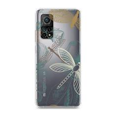 Силиконовый чехол "Тени стрекоз" на Xiaomi Mi 10T Awog