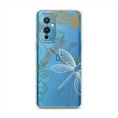 Силиконовый чехол "Тени стрекоз" на OnePlus 9 LE2110 Awog
