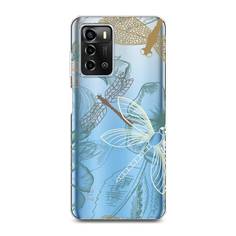 Силиконовый чехол "Тени стрекоз" на ZTE Blade A72 Awog