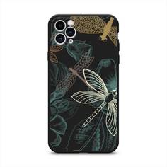 Матовый силиконовый чехол "Тени стрекоз" на Apple iPhone 11 Pro Max Awog