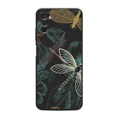 Матовый силиконовый чехол "Тени стрекоз" на Samsung Galaxy A03S Awog