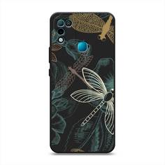 Матовый силиконовый чехол "Тени стрекоз" на Infinix HOT 11 Play Awog