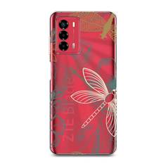 Силиконовый чехол "Тени стрекоз" на ZTE Blade V40 Vita Awog