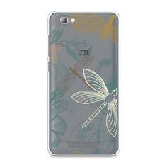 Силиконовый чехол "Тени стрекоз" на ZTE Blade A610 Awog