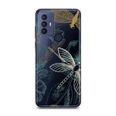 Силиконовый чехол "Тени стрекоз" на TCL 30 SE Awog