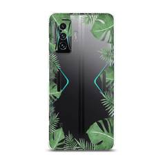 Силиконовый чехол "Листья папоротника рамка" на Xiaomi Redmi K50 GE Awog