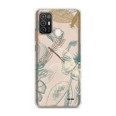 Силиконовый чехол "Тени стрекоз" на ZTE Blade A52 Awog