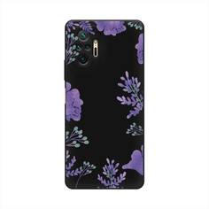 Матовый силиконовый чехол "Сиреневая цветочная рамка" на Xiaomi Redmi Note 10 Pro Awog