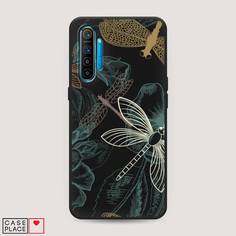 Матовый силиконовый чехол "Тени стрекоз" на Realme XT Awog
