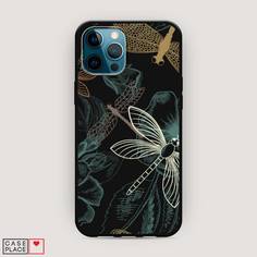 Матовый силиконовый чехол "Тени стрекоз" на Apple iPhone 12 Pro Max Awog