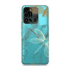 Силиконовый чехол "Тени стрекоз" на Tecno Spark 8C Awog
