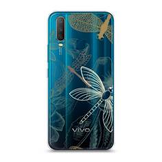 Силиконовый чехол "Тени стрекоз" на Vivo Y12 Awog