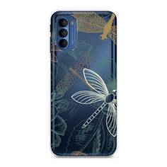 Силиконовый чехол "Тени стрекоз" на Motorola Moto G41 Awog