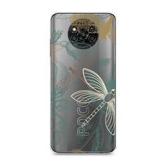 Силиконовый чехол "Тени стрекоз" на Xiaomi Poco X3 Pro Awog