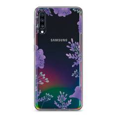 Чехол Awog "Сиреневая цветочная рамка" для Samsung Galaxy A70