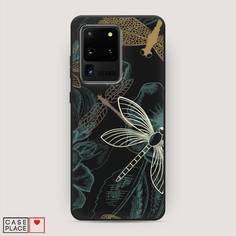 Матовый силиконовый чехол "Тени стрекоз" на Samsung Galaxy S20 Ultra Awog