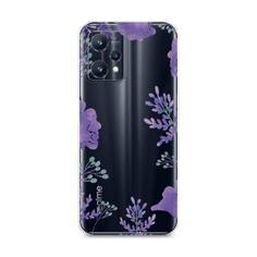 Чехол Awog "Сиреневая цветочная рамка" для Realme 9 Pro Plus