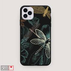 Матовый силиконовый чехол "Тени стрекоз" на Apple iPhone 11 Pro Awog