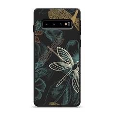 Матовый силиконовый чехол "Тени стрекоз" на Samsung Galaxy S10 Awog