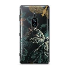 Силиконовый чехол "Тени стрекоз" на Sony Xperia XZ2 Premium Awog