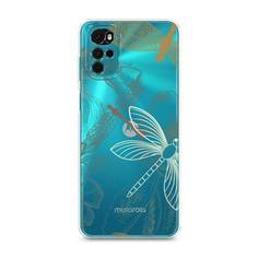 Силиконовый чехол "Тени стрекоз" на Motorola Moto G22 Awog