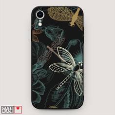 Матовый силиконовый чехол "Тени стрекоз" на Apple iPhone XR (10R) Awog