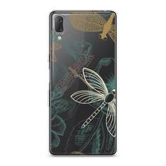 Силиконовый чехол "Тени стрекоз" на Sony Xperia L3 Awog
