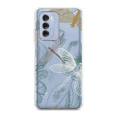 Силиконовый чехол "Тени стрекоз" на ZTE Blade V40 Awog