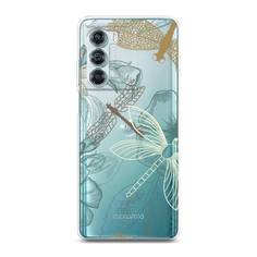 Силиконовый чехол "Тени стрекоз" на Moto Edge S30 Awog