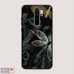 Матовый силиконовый чехол "Тени стрекоз" на Xiaomi Redmi Note 8 Pro Awog
