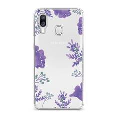 Чехол Awog "Сиреневая цветочная рамка" для Samsung Galaxy A40