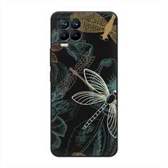 Матовый силиконовый чехол "Тени стрекоз" на Realme 8 Pro Awog