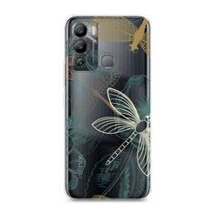 Силиконовый чехол "Тени стрекоз" на Infinix Hot 12i Awog