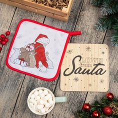 Набор кухонный Доляна From Santa: подставка, прихватка No Brand