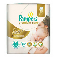 Подгузники Pampers Premium Care Newborn 1 (2-5 кг) 22 шт