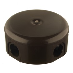 Коробка распределительная для электропроводки в ретро стиле Bironi,пластик,коричневый,78мм