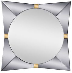 Зеркало квадратное с золотыми вставками Размер: 102*10*2 см Garda Decor