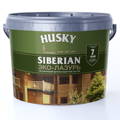 Пропитка для дерева HUSKY SIBERIAN полуматовая бесцветная 9л