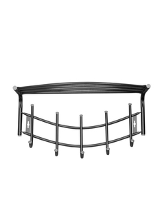 Вешалка настенная в прихожую с полкой Ника Премиум ВНП4, цвет черный Nika