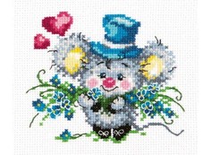 Набор для вышивания крестом Чудесная игла "Предлагаю руку и сердце" 18-60, 12х10 см.