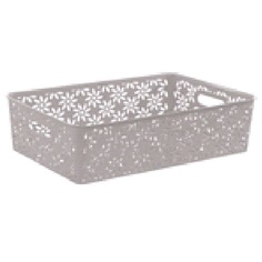 Корзинка "Ромашки" 7,5л 350х 245х105мм (латте) Violet