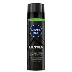 Гель для бритья Nivea Ultra Черный С Активным Углем 200 мл