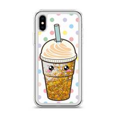 Жидкий чехол с блестками "Милый стакан" на Apple iPhone X (10) Awog