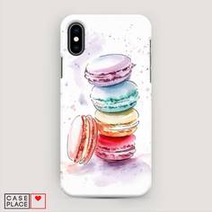 Пластиковый чехол "Пирамидка макарони 2" на Apple iPhone XS (10S) Awog