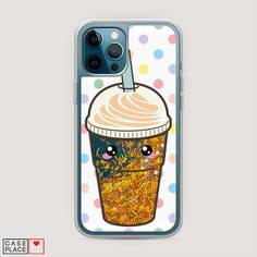 Жидкий чехол с блестками "Милый стакан" на Apple iPhone 12 Pro Max Awog