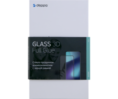 Защитное стекло Deppa для Xiaomi Redmi 9A/9C 3D Full Glue (черная рамка)