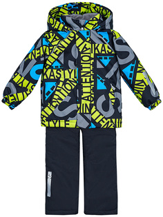 Комплект верхней одежды детский NIKASTYLE 7м2322 цв. голубой; серый; желтый р. 98