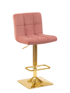 Барный стул Лого-М DOBRIN GOLDIE пудрово-розовый